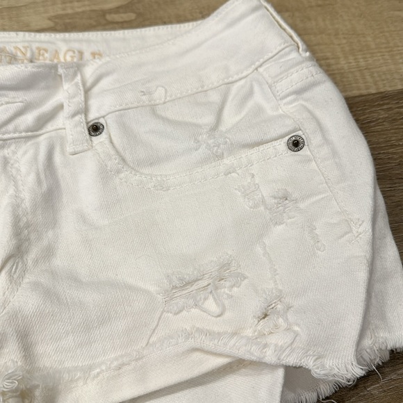 American eagle stretch white denim shirts size 6 - Picture 4 of 6